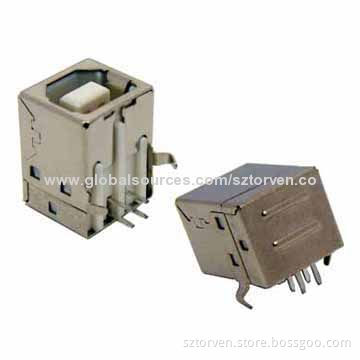USB2.0 Female Connectors, 4P Right Angle B TypeNew